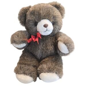 Am-Toy 80s Vintage Bear Stuffed Animal Made in Korea Amtoy Very Clean EUC